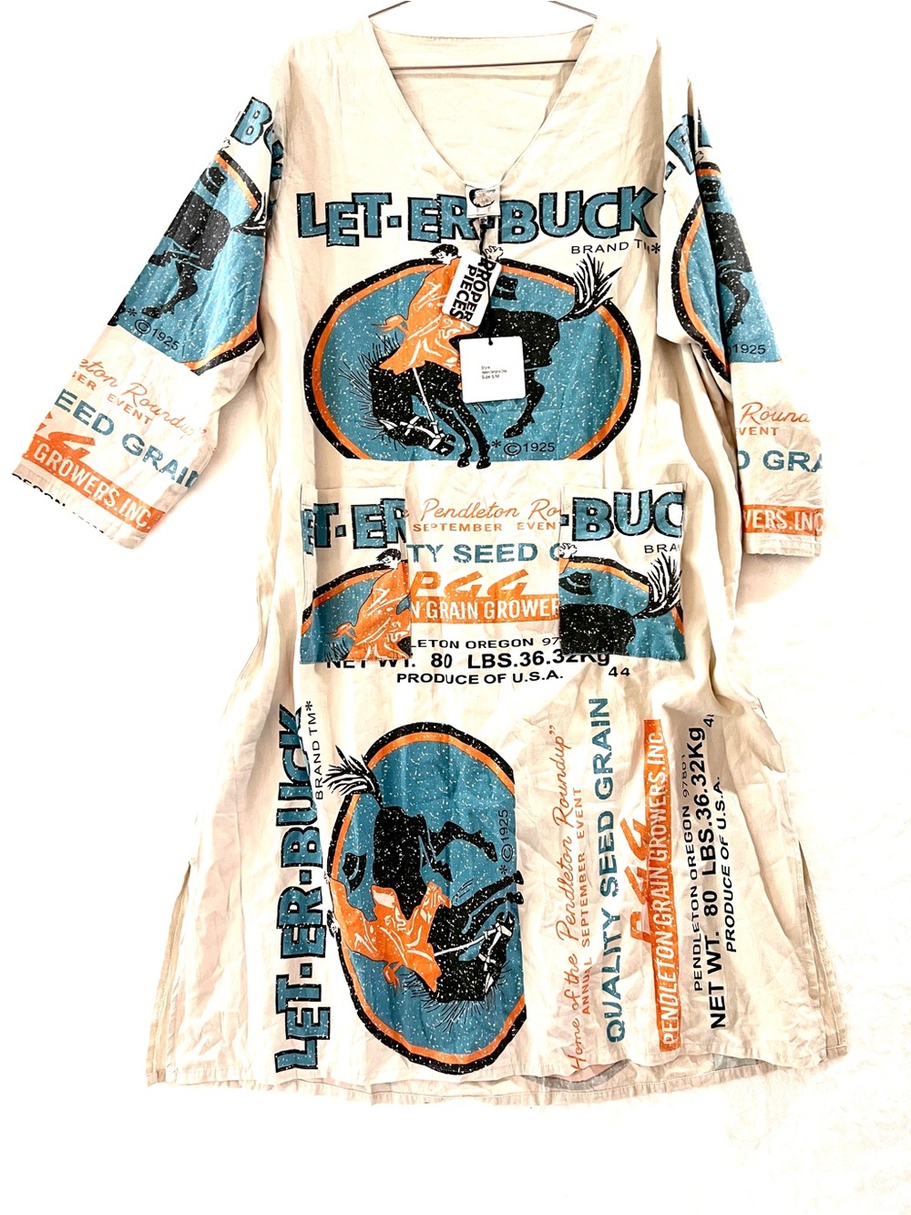 Jaded Gypsy Let-er-Buck Graphic Midi Dress NWT size S/M